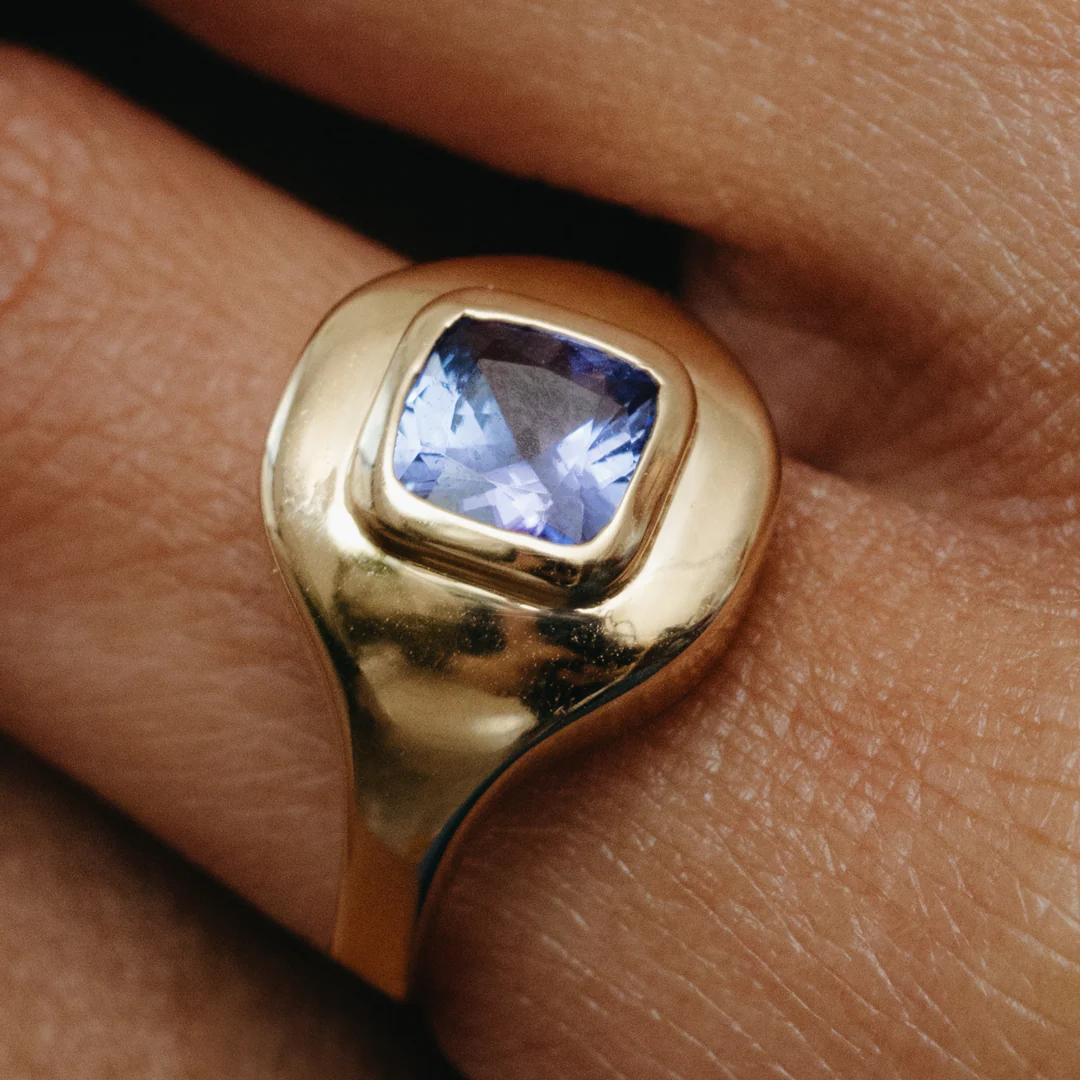 0.94ct Tanzanite Ripple Ring - Image 4