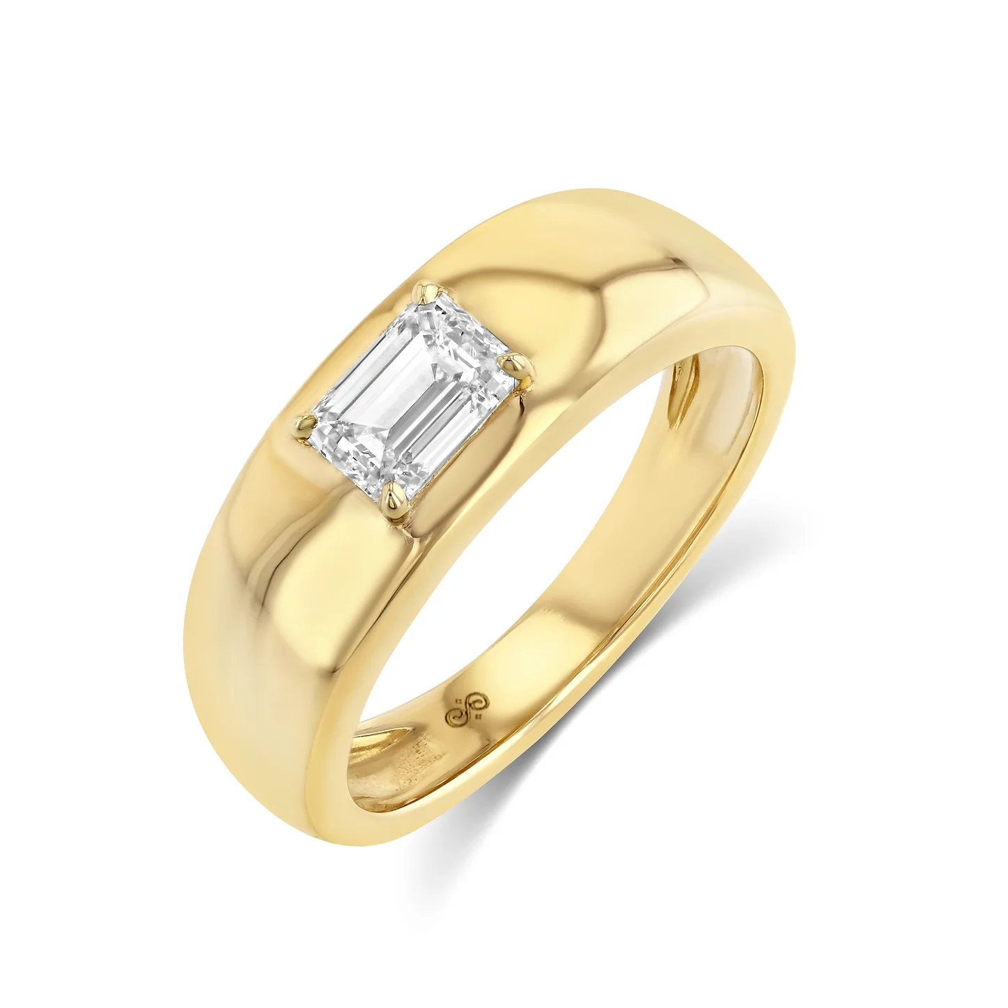 1.03ct Emerald Diamond Cloud Ring
