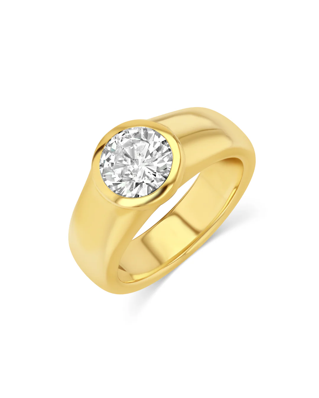 1.36ct Round Diamond Dune Ring