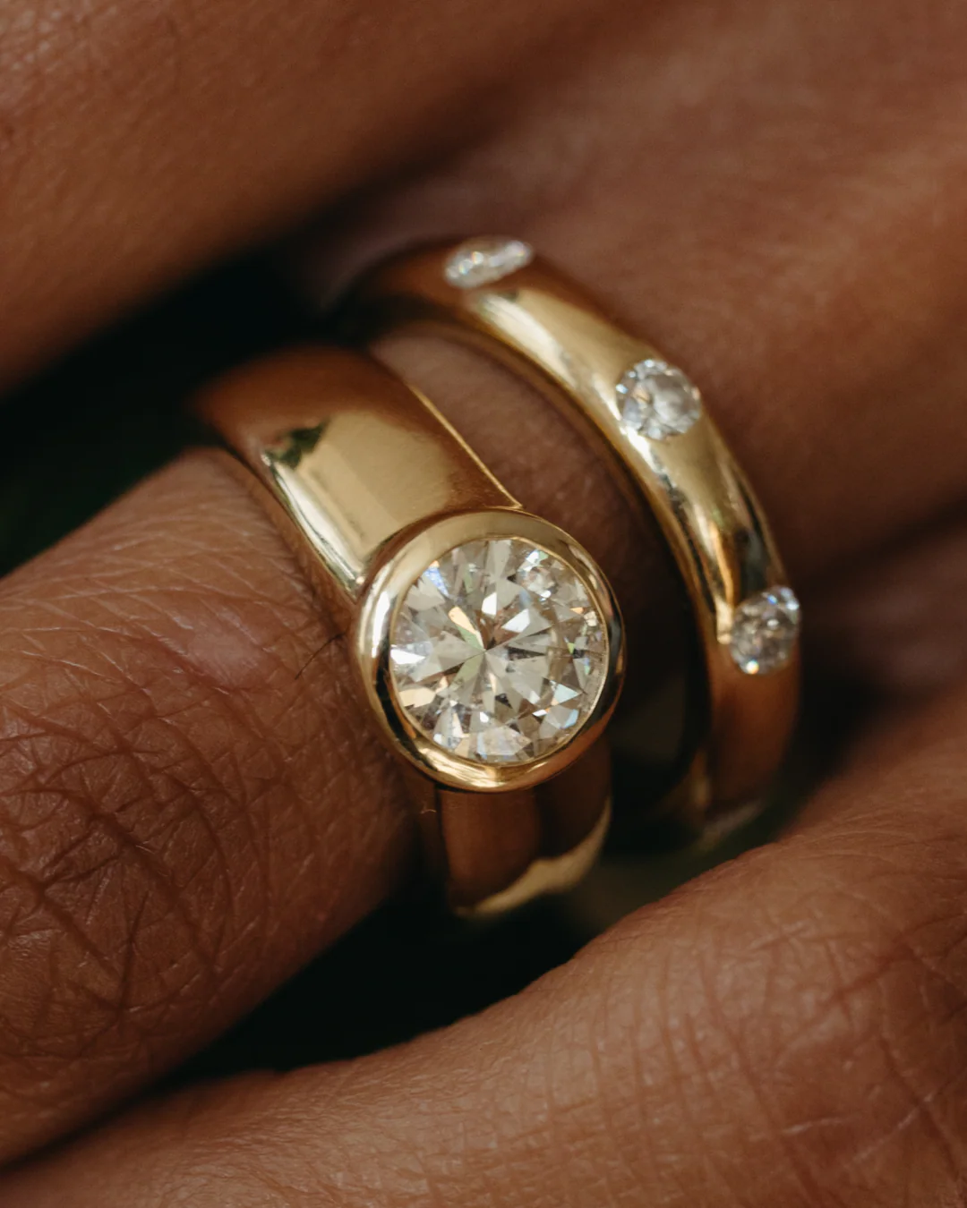 1.36ct Round Diamond Dune Ring - Image 3