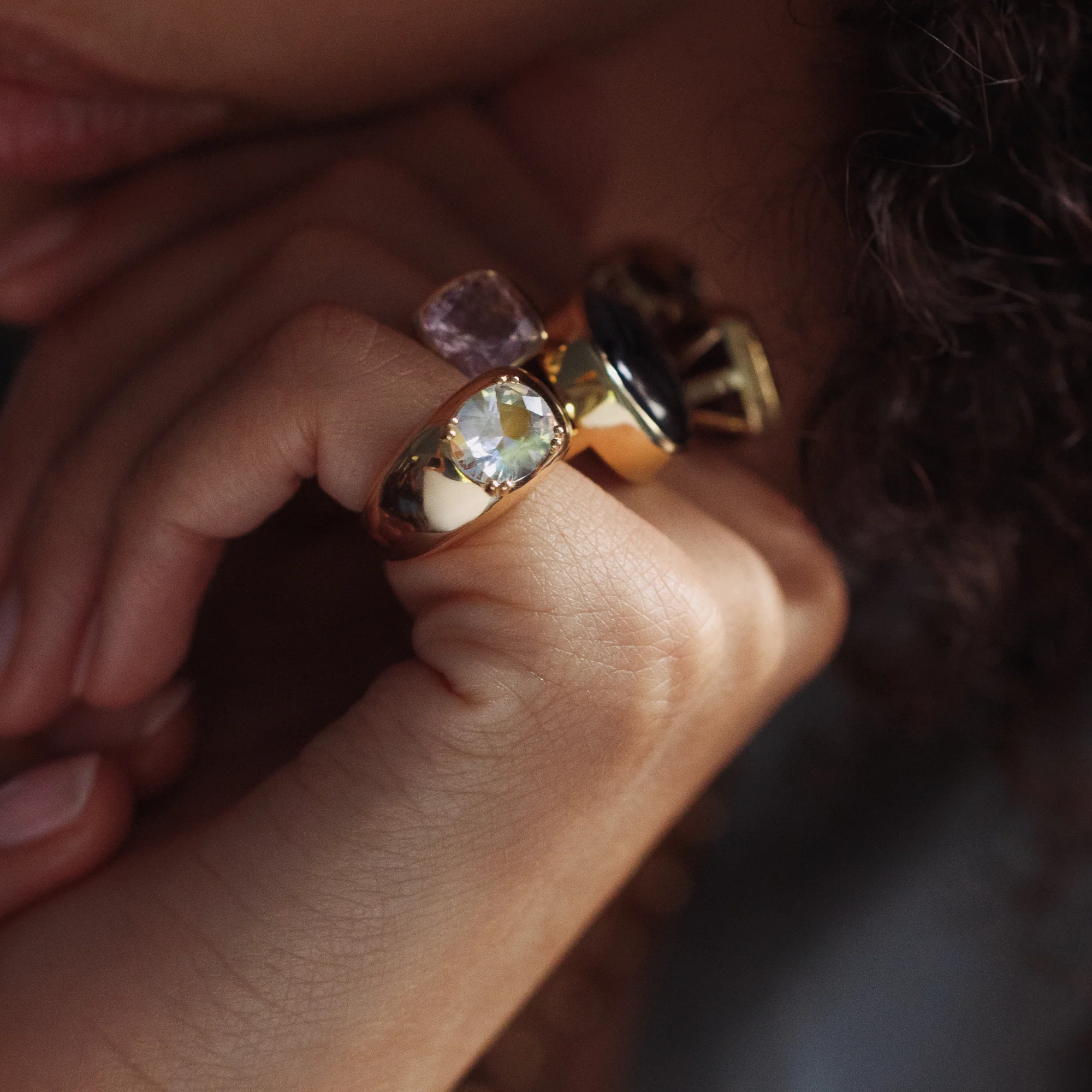 2.36ct Moonstone Double-Prong Cloud Ring - Image 6