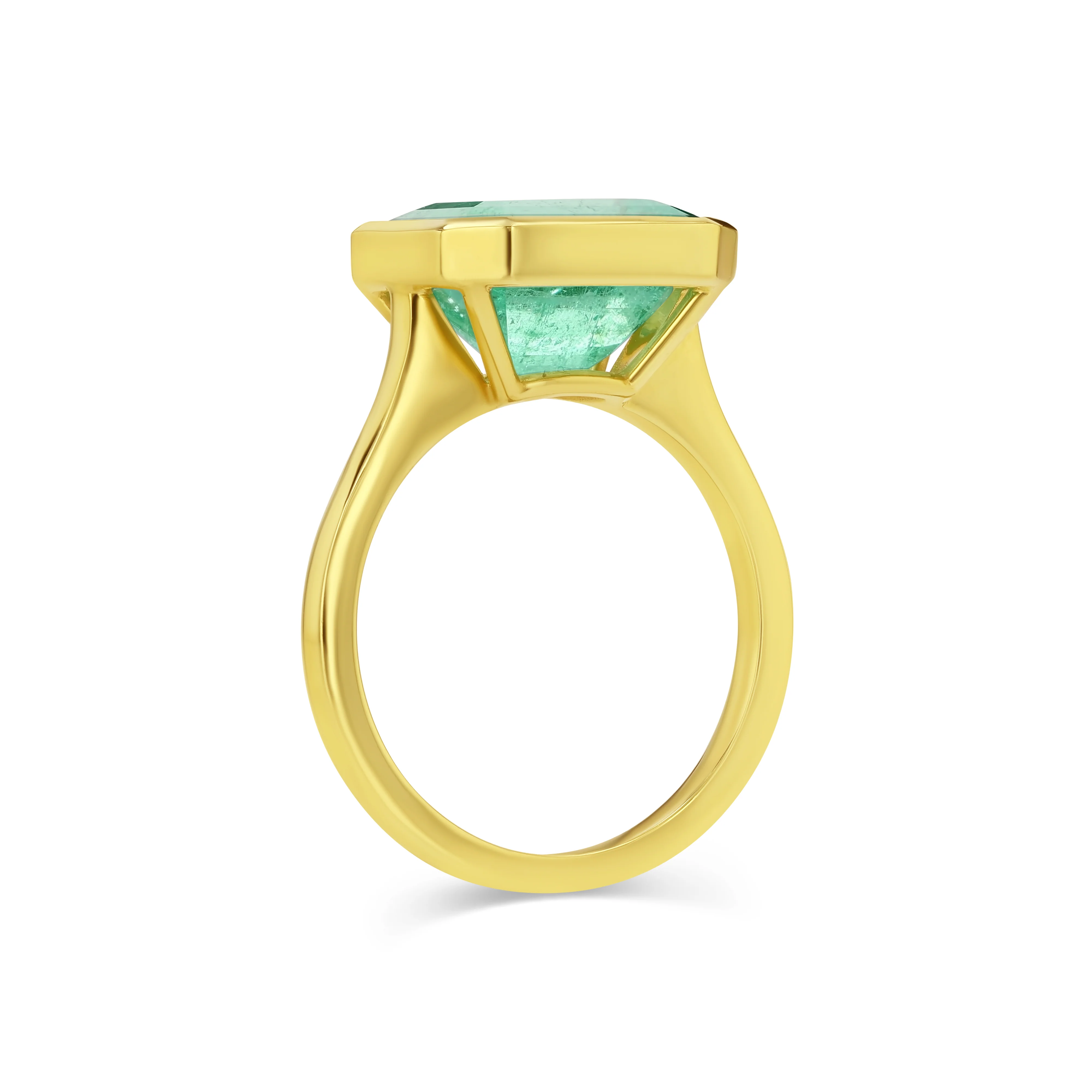 5.36ct Colombian Emerald Bezel Ring - Image 3