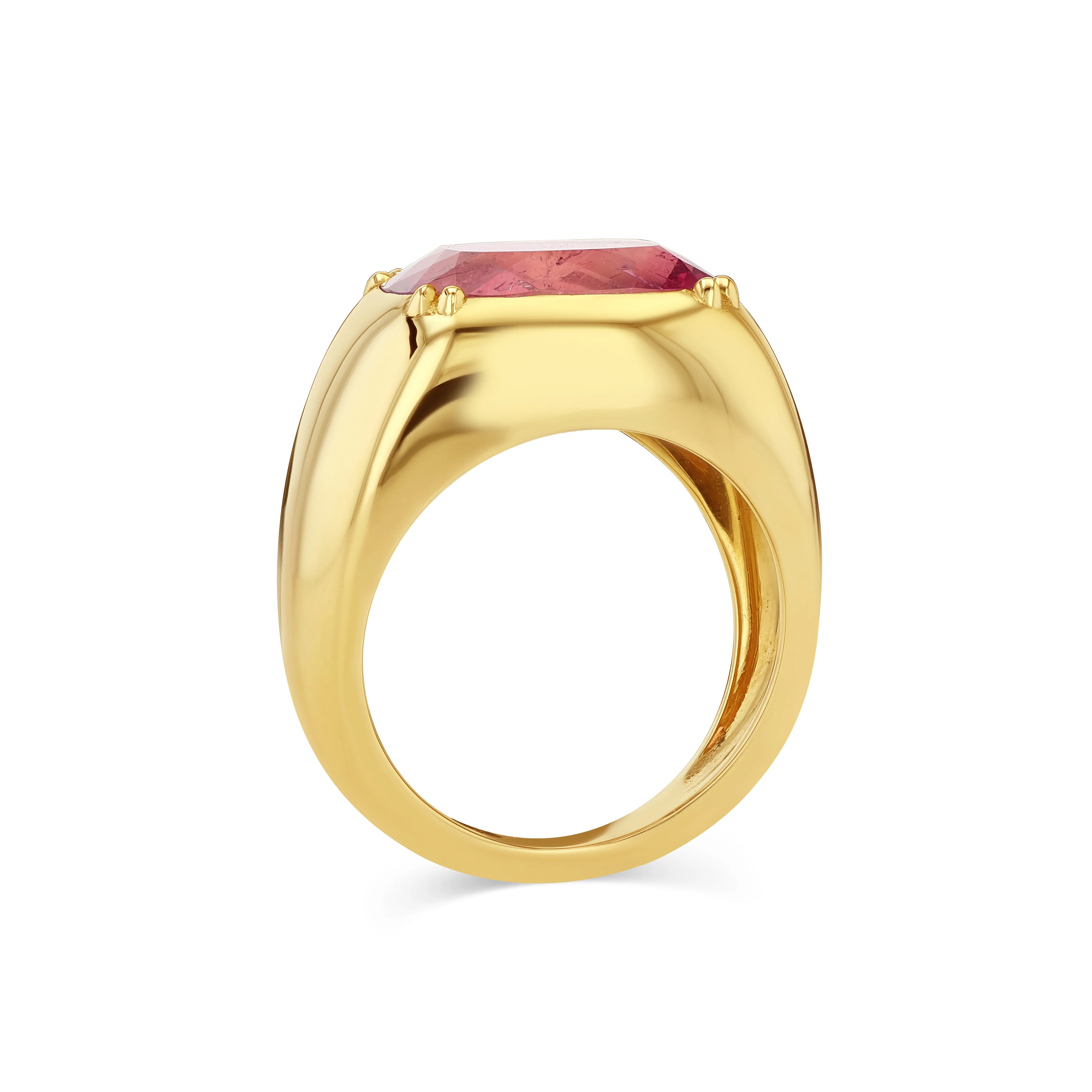 5.94CT PINK TOURMALINE DOUBLE PRONG CLOUD RING - Image 3