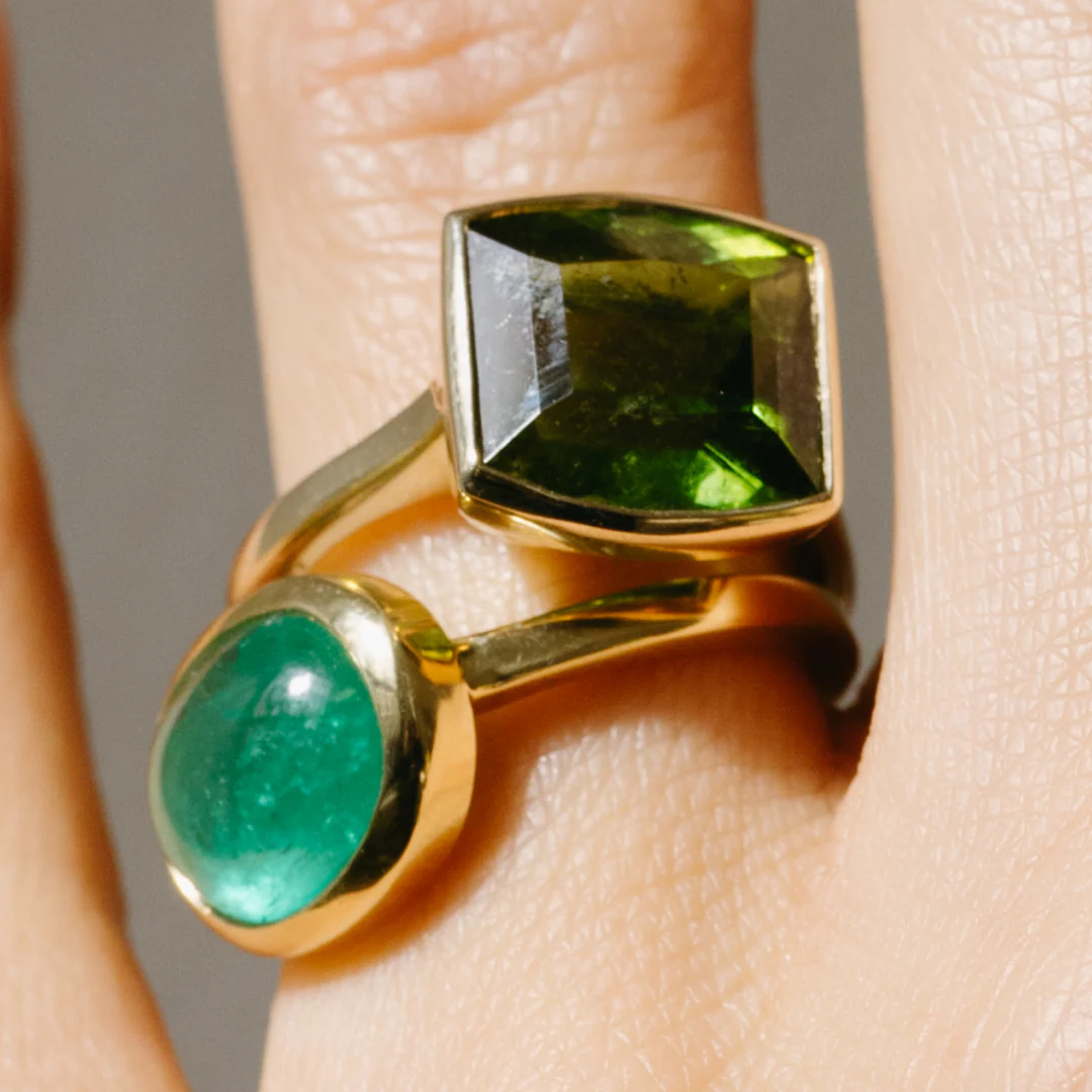 6.58ct Green Tourmaline Bezel Ring - Image 5