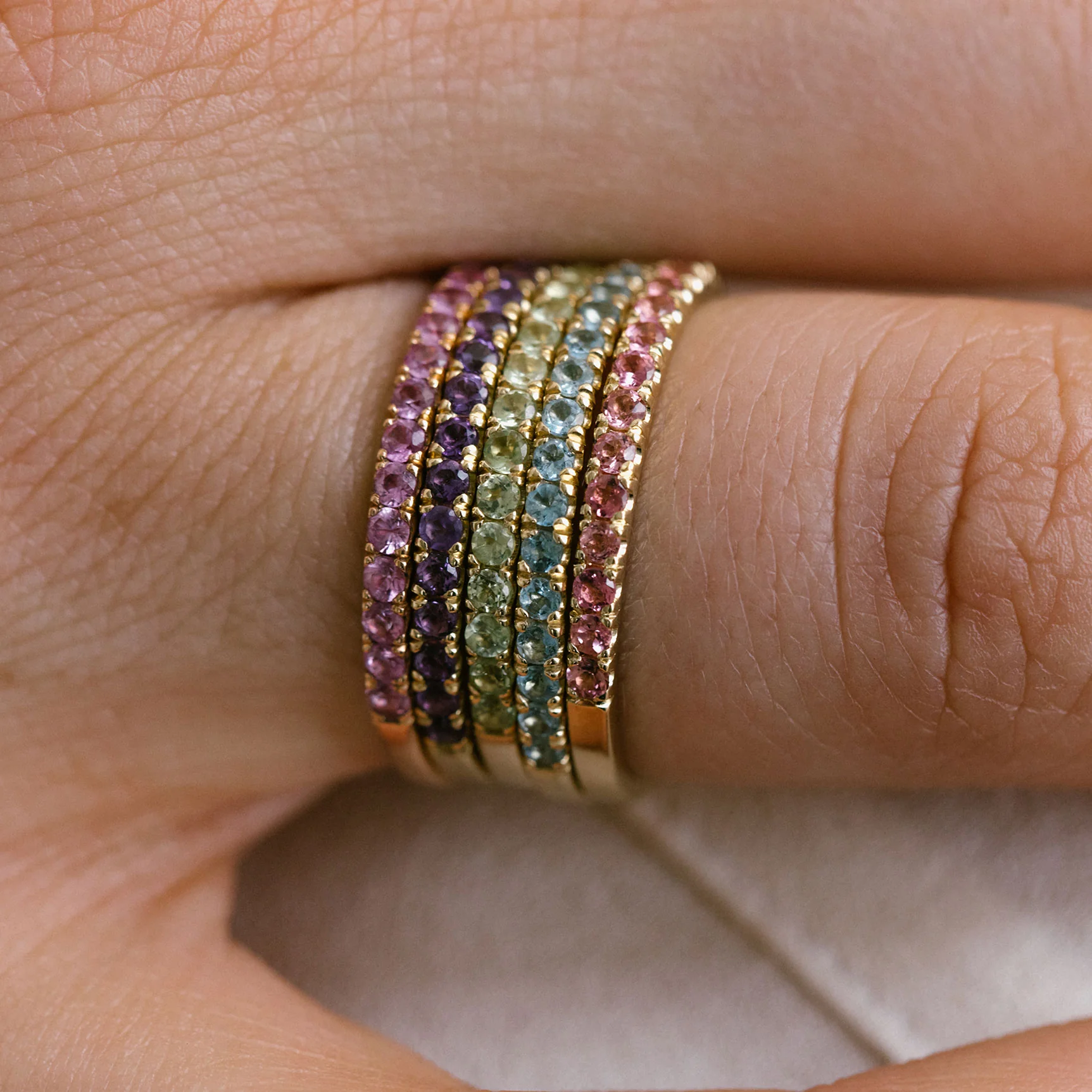 AQUAMARINE PAVÉ RING - Image 5