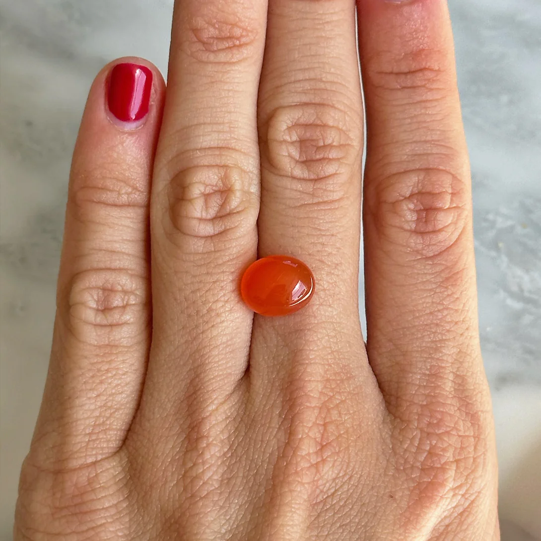 BESPOKE 3.86CT CARNELIAN CABOCHON - Image 3
