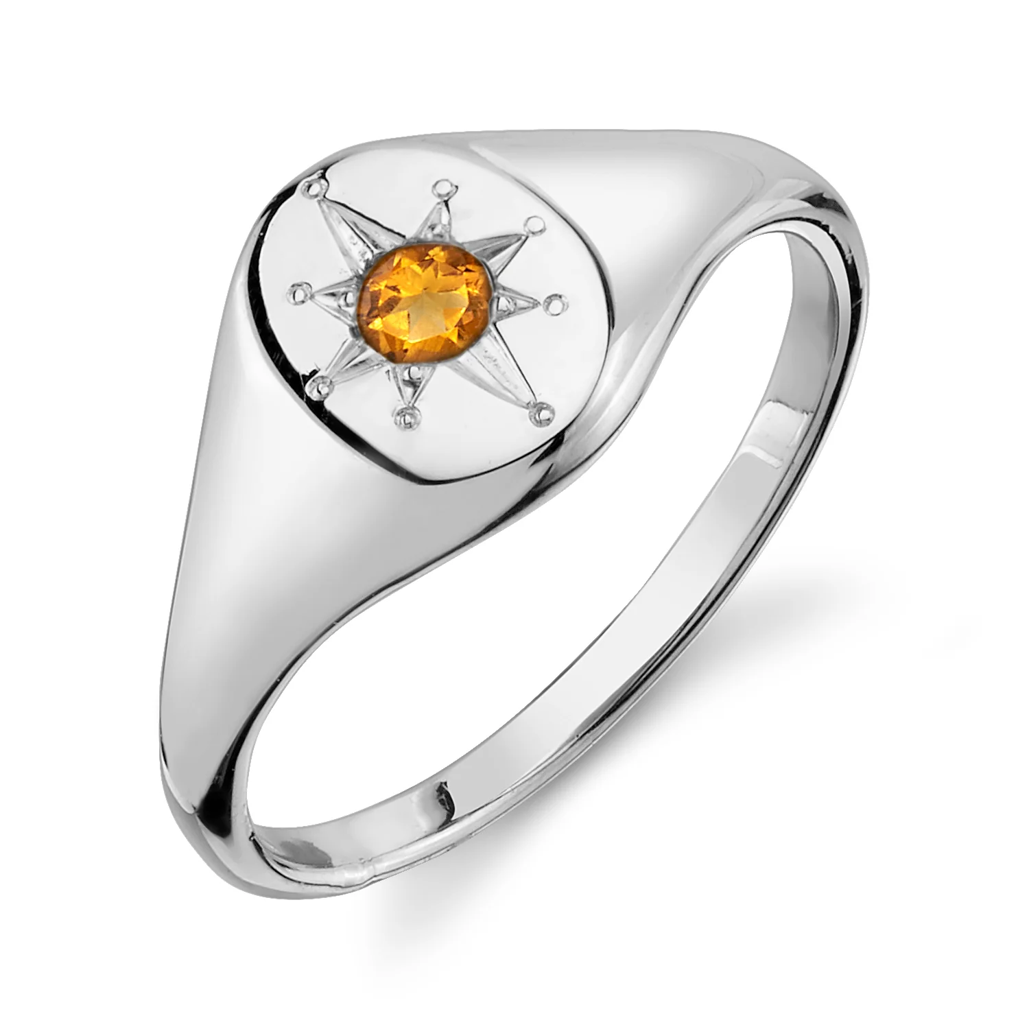 CITRINE NORTH STAR SIGNET RING - Image 2