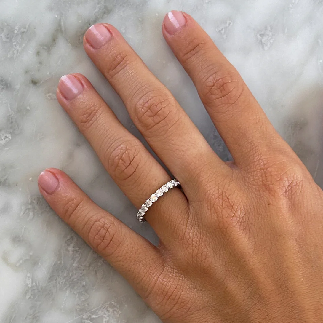 Diamond Shared Prong Eternity Band - Image 3