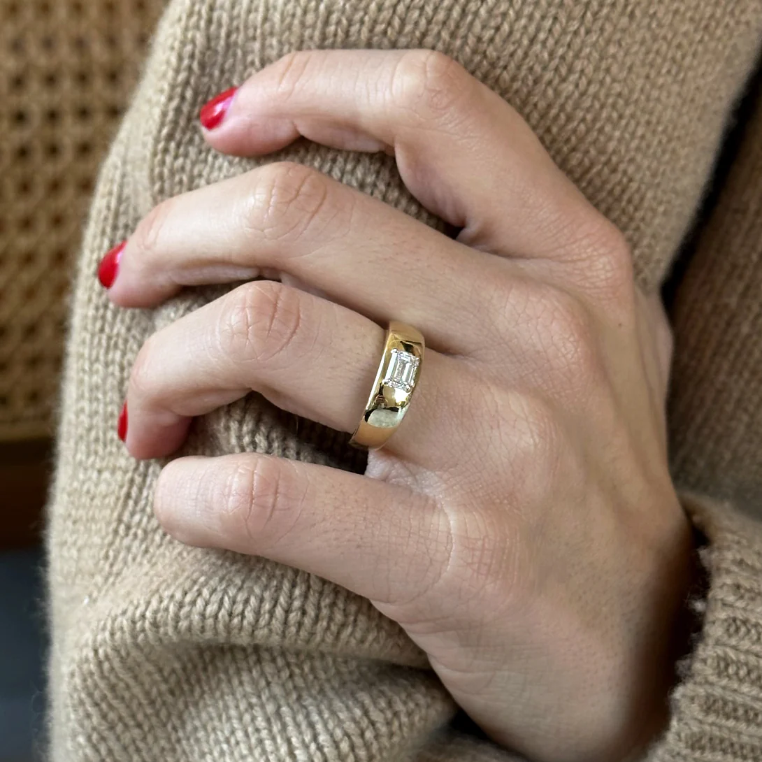 EMERALD CUT DIAMOND CLOUD RING - Image 3