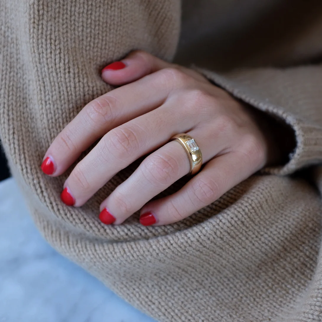 EMERALD CUT DIAMOND CLOUD RING - Image 5