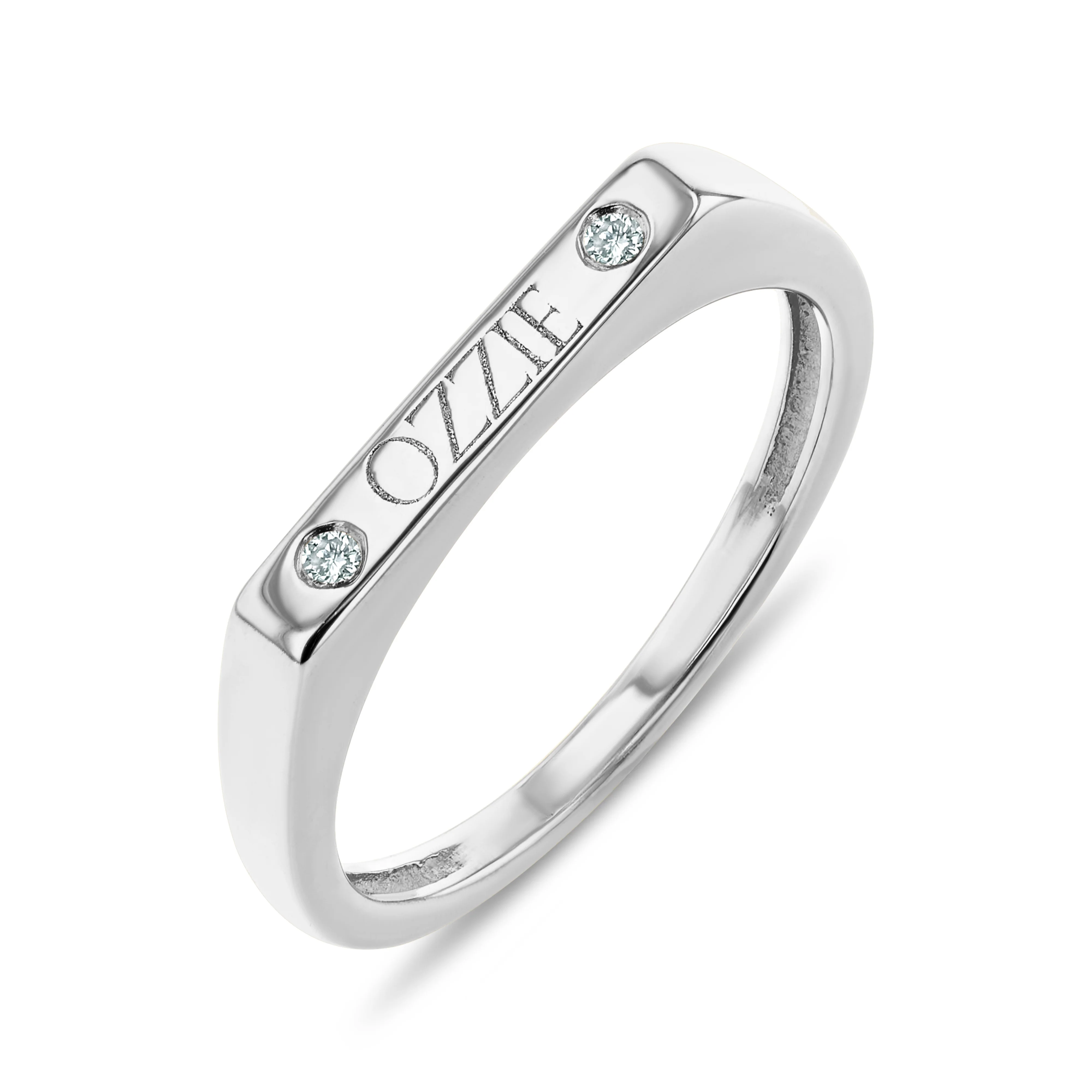 Engraved Bar Signet Ring - Image 5