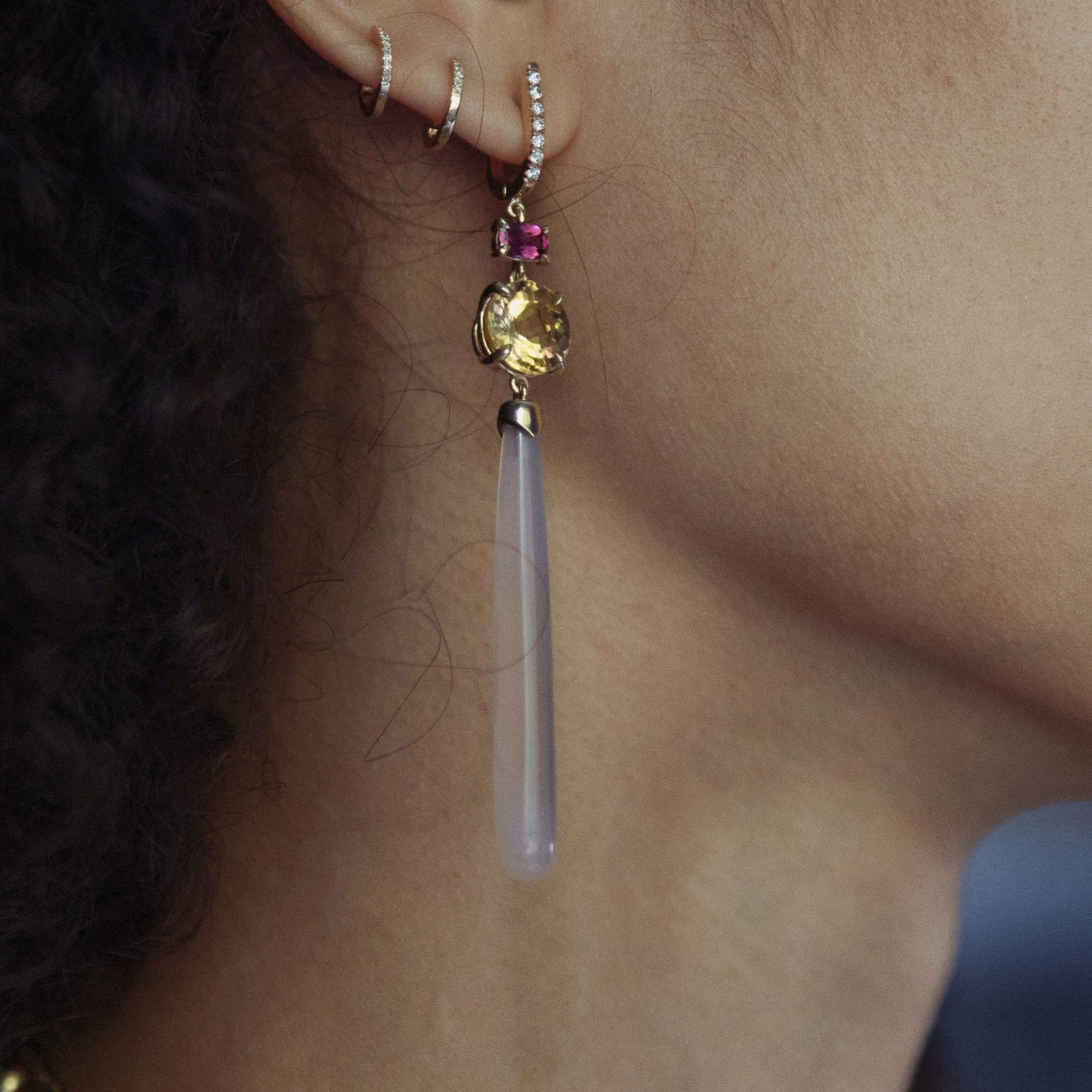 Garnet, Citrine & Agate Drops - Image 3