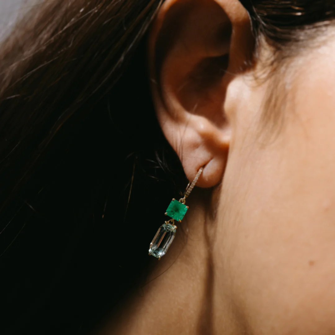 Muzo Emerald & Mint Beryl Drops - Image 4