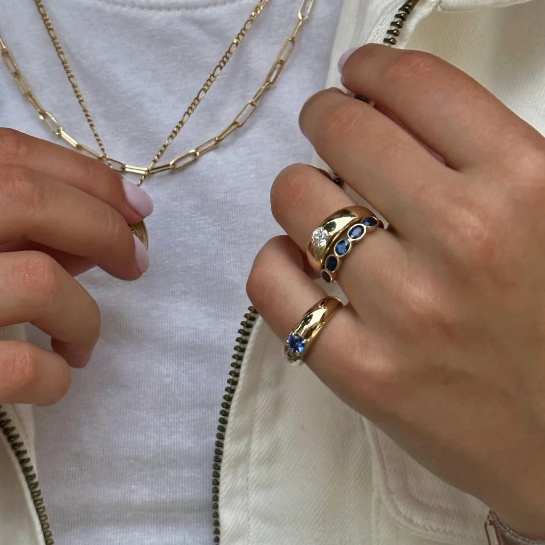 Sapphire Petite Cloud Ring - Image 5