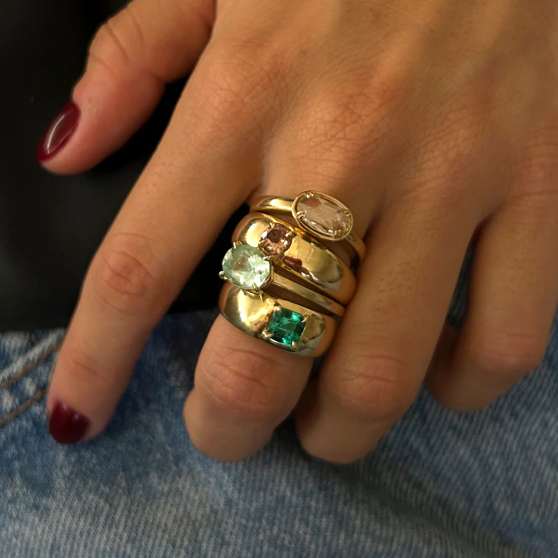 ROSE CUT OVAL DIAMOND BASKET RING - Image 5
