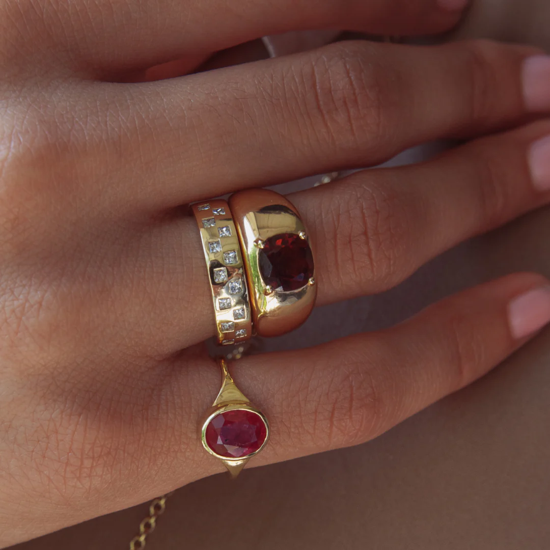 RUBY FRIDA BIRTHSTONE RING - Image 2