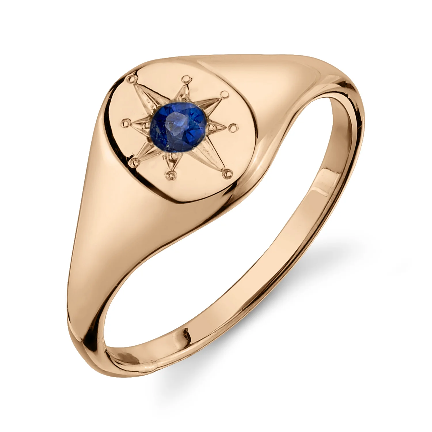 SAPPHIRE NORTH STAR SIGNET RING - Image 3