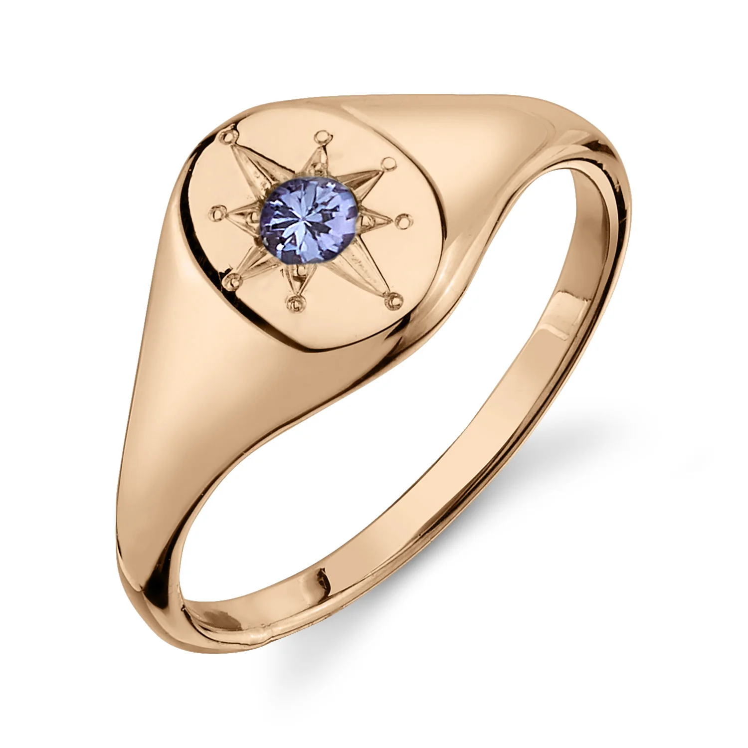 TANZANITE NORTH STAR SIGNET RING - Image 4