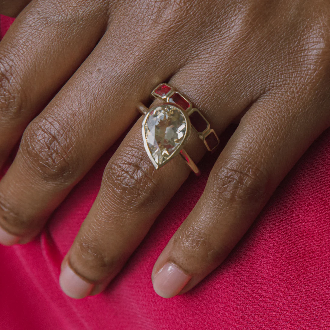 Tilted Citrine Ring - Image 4
