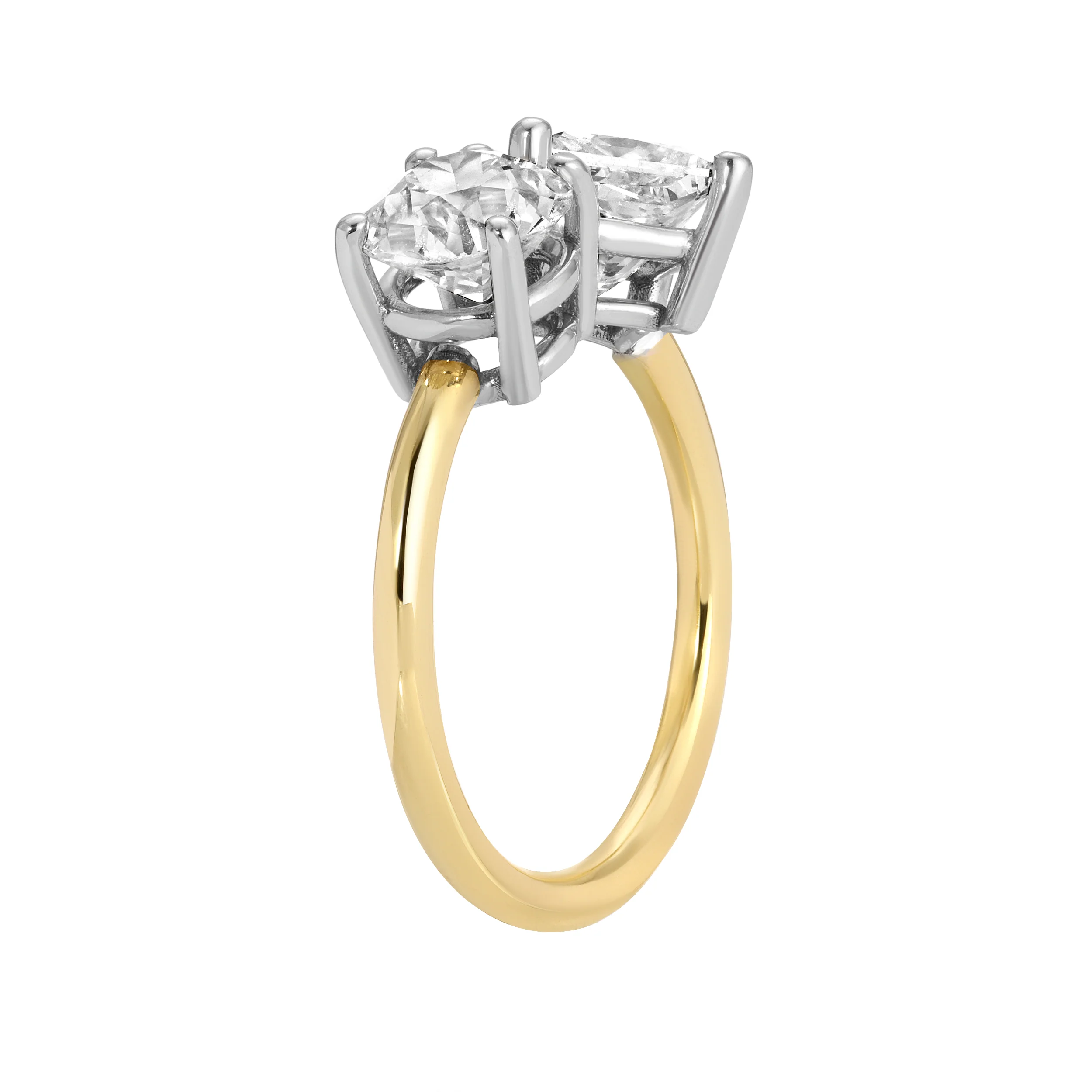 TOI ET MOI ROUND AND RADIANT DIAMOND RING - Image 3