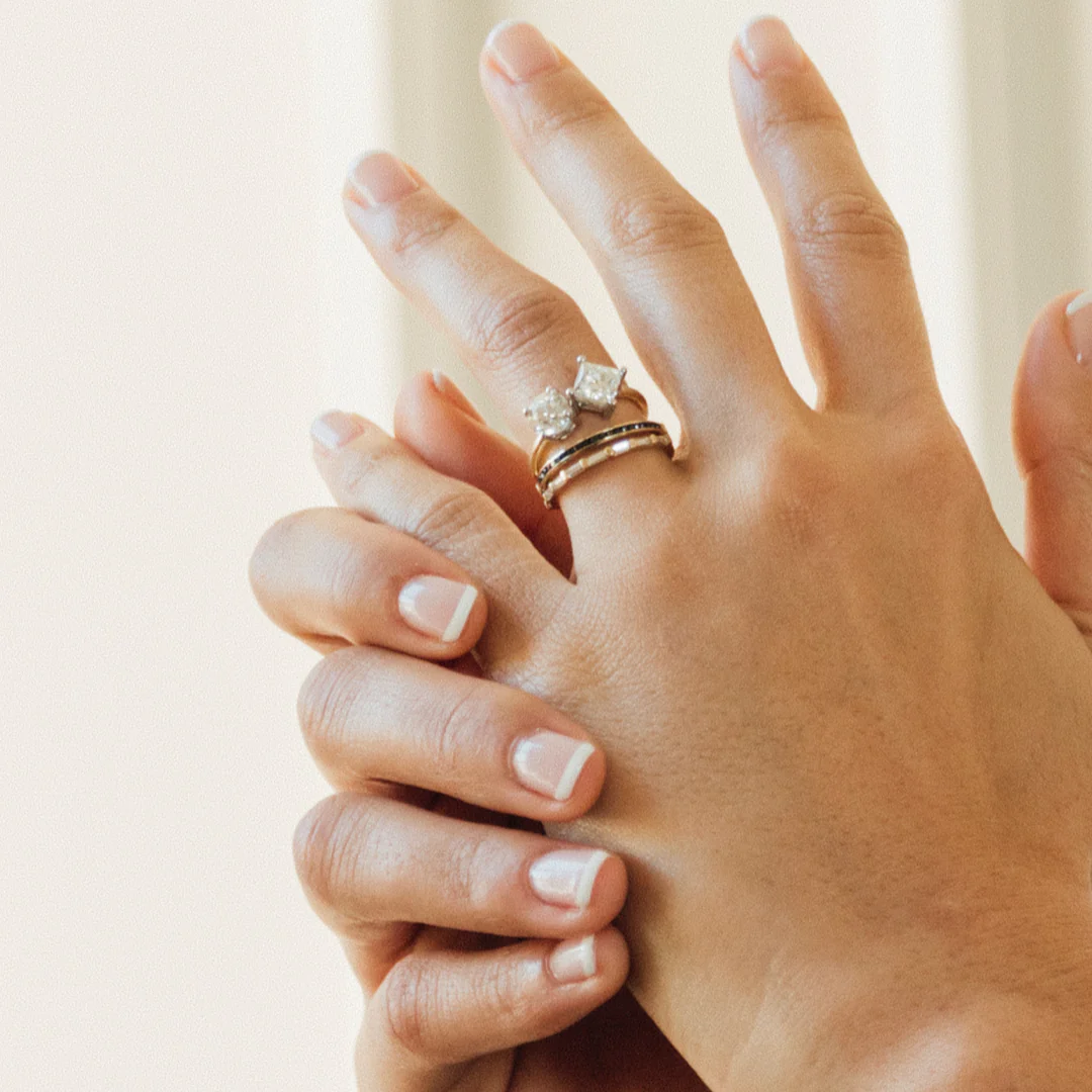 TOI ET MOI ROUND AND RADIANT DIAMOND RING - Image 6
