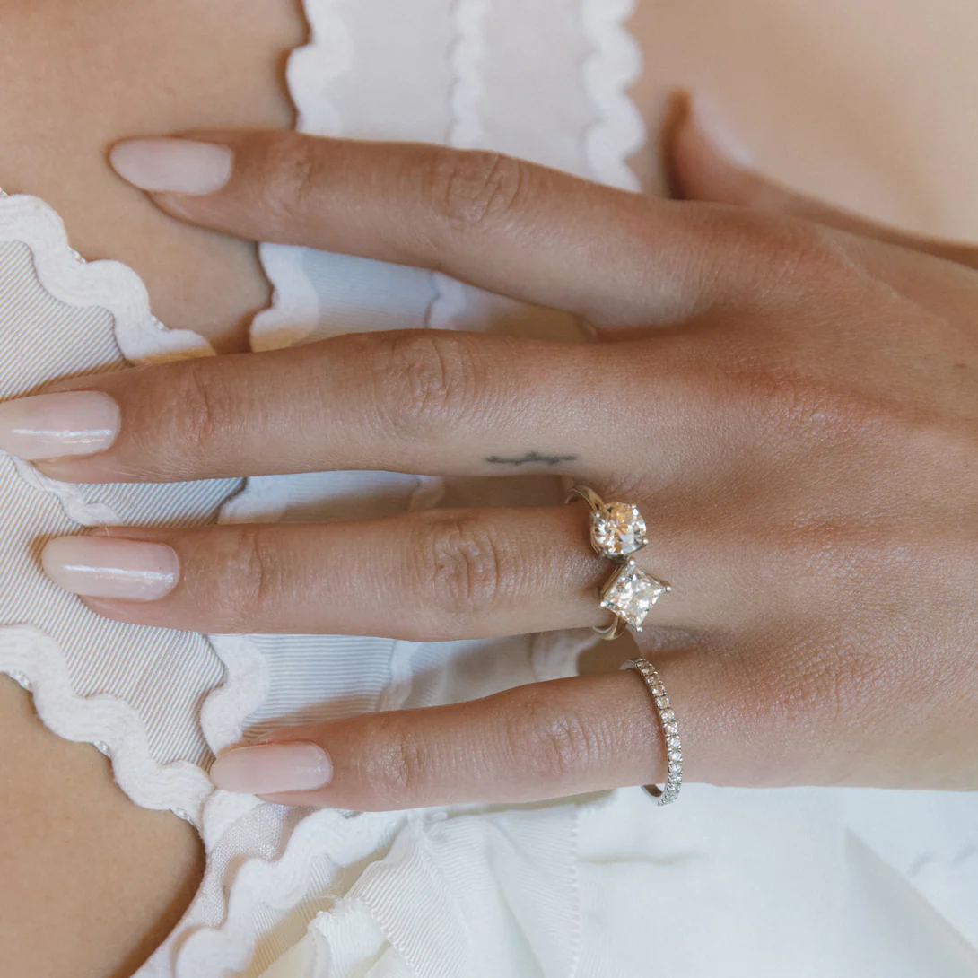 TOI ET MOI ROUND AND RADIANT DIAMOND RING - Image 7