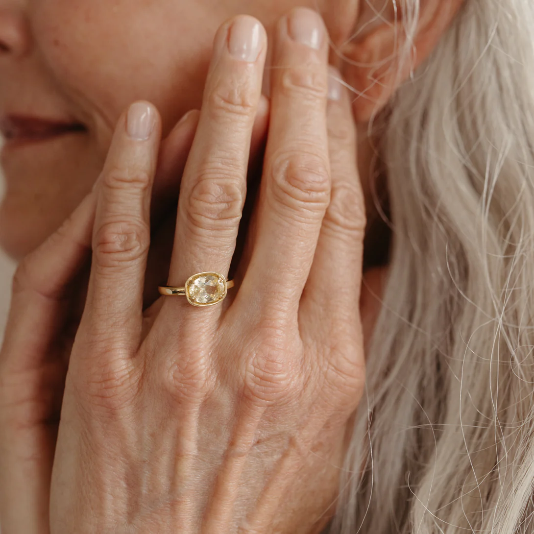 Yellow Sapphire Basket Ring - Image 5